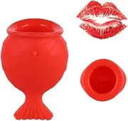 cdzhouji Lip Labler 1pc Silicone Lip Plumper Device Lip Plump Enhancement Sexy Lip Enhancer Quick Lip Plumper Treatment Bigger Mouth Lip Plumping Device Painless and Simple Beauty Tool, Red