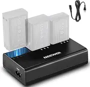 NEEWER NC3-Z1 Triple Slot Battery Charger Kit for NEEWER Z2 Z1 Z760 Z880 TTL Speedlite Flash, 7.4 V/2600 mAh Li-ion Battery, DC 8.4 V/5 V Output, AC USB Charger with AC Power Cable (EU Plug)