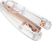 jojofuny 1Pc Transparent Stapler Simple Plastic Binding Machine for Office Supplies Book Stapling Tool Creative Design for Home and School Use