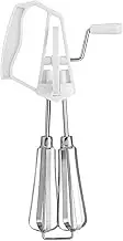 SustVita Stainless Steel Manual Hand Whisk Mixer, Egg Beater for Kitchen Baking and Cooking Tool (White)