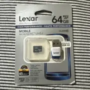 Lexar 64GB Micro SDXC w/ USB