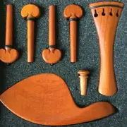 Genuine Real Pernambuco Violin Fitting 4/4 Tailpiece Chinrest Pegs Endpin AAA