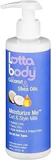 Lotta Body Coconut and Shea Oils Moisturize Me Curl and Style Milk, 8 Ounce
