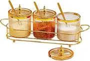 Seasoning Jars | Airtight Salt Storage Box | Condiment Bottles with Lid and Spoon Seasoning Storage Case for Home Restaurant Pantry Cabinet Fridge Camping Table Drawer Counter