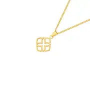 9ct Gold Open Mosaic Floral Pendant