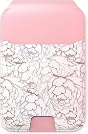 [TATOFY] for MagSafe Wallet, Strong Magnetic Wallet with Adjustable Stand, 3 Slots Phone Wallet for iPhone 16/15/14/13/12 Series, Not for iPhone 12/13 Mini, Vegan Leather (Pink)