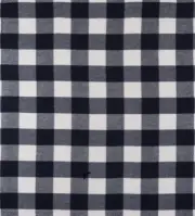 Woolrich Black And White Buffalo Plaid Wool Fabric, 80% Wool, 58", 22 oz, USA