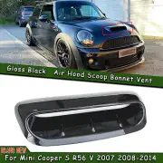 1x Hood Bonnet Scoop Vent Cover For Mini Cooper S R56 2007-2014 08 Gloss Black