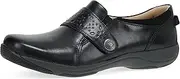 [dansko] Sallie Women's Comfort Shoe - Padded Leather Upper, Adjustable Hook and Loop Vamp, Comfort Foam Footbed with Arch Support, Slip Resistant Outsole