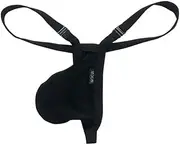 [KAIZUKICHIN] Men's G-String Thongs with Breathable Fabric for a Cool and Comfortable Fit - Perfect for Any Occasion (Black,XL)