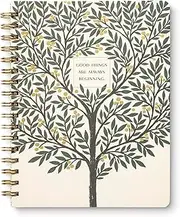 Compendium Spiral Notebook – Good Things Are Always Beginning – A Designer Spiral Notebook with 192 Lined Pages, College Ruled, 7.0”W x 9.25”H