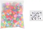 Operitacx Wool Balls Crafts Supplies 1450 Pcs Mixed 1-3.5cm Size Safe DIY Materials for Boys and Girls and Adults