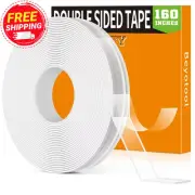 Double Sided Tape Heavy Duty, Double Sided Nano Mounting Tape (160 INCH), Clear