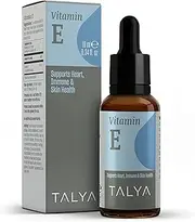Talya Vitamin E, 0.34oz, Supports Heart and Immune Health*, Antioxidant*, Mediterranean Source, Vitamin E Supplement, Topical or Oral use,Glass Bottle with Dropper.
