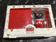 BNIB New Boxed Disney Mickey Mouse Egg Cup Spoon Topper & Toast Stamp Set