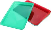 GRADENEVE Rt Tray Set Operating Disk 4 Plastic Trays for Boys and Girls for School Home
