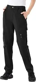 [Rdruko] Women's Hiking Pants Water-Resistant Quick Dry UPF 50 Travel Camping Pants 4 Pockets