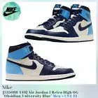 Nike Air Jordan 1 Retro High OG Obsidian University Blue 555088-140 Men's US4-14