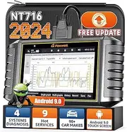 [FOXWELL] NT716 OBD2 Scanner Tablet, Multi System Diagnostic Tool, 9 Service Code Reader Scanner Engine SRS Transmission Oil EPB TPMS SAS BMS Throttle Brake Reset ABS Bleeding Injector Coding Scan Tool