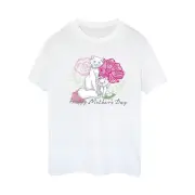 Disney Womens The Aristocats Mother´s Day Cotton Boyfriend T-Shirt (White) - BI10463