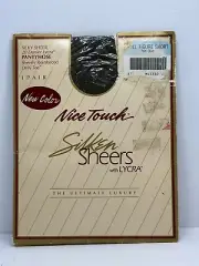 Nice Touch Silken Sheers Control Top Pantyhose Full Figure Short in Pale Olive