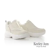 在飛比找momo購物網優惠-【Keeley Ann】運動風懶人內增高休閒鞋(米白色376