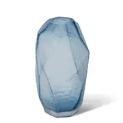 E Style Glass Rufus Vase Home Indoor Decorative Display 17x17cm Ink Blue