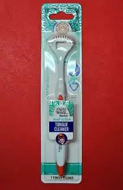 GuruNanda Dual Action Tongue Scraper 2-in-1 Tongue Scraper, Orange - NEW