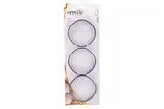Set of 3 Appetito NonStick Egg Rings Frying Mould Kitchen Cooking Set Black