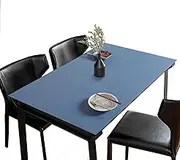 PU Tablecloths Desk Table Mat Tablecovers Rectangle Square Table Covers Double-Sided Multifunction Waterproof Durable Dark Blue+Green 50 * 120cm