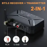 NFC Wireless Bluetooth5.0 Audio Transmitter Receiver Music Adapter 3.5mm AUX RCA