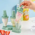 4pcs/set Ice Cream Maker Plastic Mould Handmade Refrigerator Ice Cream Popsicle