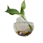 Fashion Wall Hanging Glass Flower Vase Terrarium Wall Fish Tank Aquarium Container Flower Planter Pots Home Garden Decoration