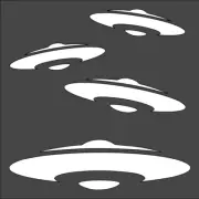 1- 8x8 inch Stencil, (VB-59) Alien Spaceships (6mil)