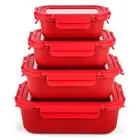 Glass Ceramic Meal Prep Container Healthy Baking Lunch Box Reusable Non-Stick