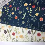 100% 純 KAIN 棉 DIY 手工縫紉復古花卉花卉 KAIN 棉織物