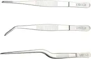 Stainless Steel Tweezers Set, For Small Gardening and Kitchen, Multi-Purpose Tools. (3Pcs, 6.15Inches / 6.3Inches / 6.5Inches)