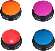 Artist Unknown 4 Color Voice Recording Button, Dog Red/Blue/Rose/Orange
