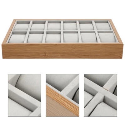 Wooden Watch Box Travel Miss Display Storage Tray Wristwatch Case