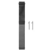 Stainless Steel Mesh Watch Strap 18mm Quick Release Magnetic Clasp, Black
