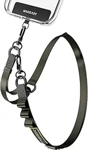 MAGEASY 2-In-1 Cell Phone Lanyard - Universal Crossbody Phone Strap & Wrist Strap with Built-in Keychain, Phone Tether Tab