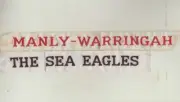 NRL MANLY WARRINGAH CLUB DUFFLE COAT NAME TAGS SET OF 2 TAGS