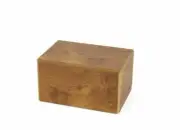 Small/Keepsake Natural Box Funeral Cremation Urn for Ashes, 45 Cubic Inches