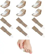 12pcs men and women stretch cloth finger and toe corrector, fabric stretch cloth toe belt, finger and toe stabilizer bracket hammer toe entrainment, buffer bandage hammer toe separator splint, toe str