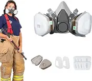 Dust Respirator Masque | Safety Respirator for Dust | Professional Breathing Protection, Protective Safety Dust Respirator, Adjustable Face Cover for Painting, Woodworking