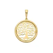 Attractive 9k Gold Women Tree of Life Pendant - 27mm*19mm 240617U