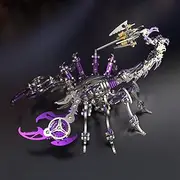 KonHaovF Purple 3D Metal Puzzle Scorpion for Adults, DIY 3D Metal Model Kits to Build with Tool, Colorful 3D Desktop Model Kits Building Toys for Adults/Teens