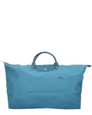 Longchamp Le Pliage Green Medium Canvas Travel Bag Women's Blue