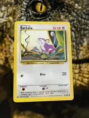 Pokémon TCG Rattata Base Set 61/102 Regular Unlimited Common Bundle