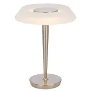 Teatro Modern Table Desk Lamp Light Metal Polycarbonate Nickel Alabastro Polished